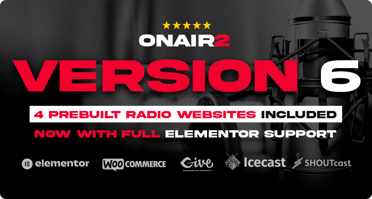 Onair2: Radio Station WordPress Theme With Non-Stop Music Player - 1