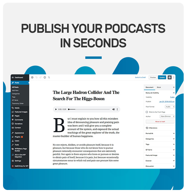Wpcast - Audio Podcast Tema de WordPress - 4
